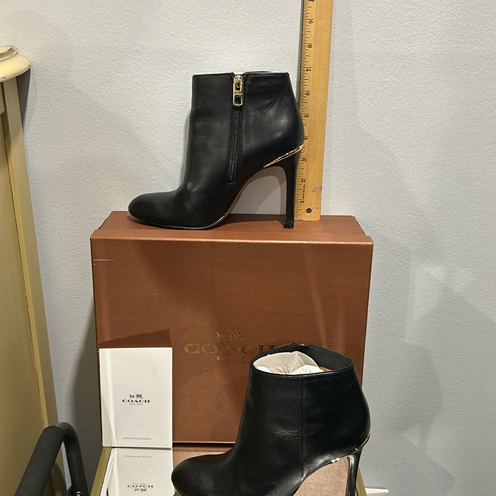 Coach Black Napa Leather Boots!